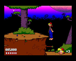 Bubba 'N' Stix (Amiga) screenshot: Stix can be used as shelf thanks to which you can jump higher.