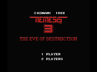 Nemesis 3: The Eve of Destruction (MSX) screenshot: Title screen