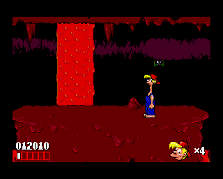 Bubba 'N' Stix (Amiga) screenshot: In the third level you end up in the volcano.