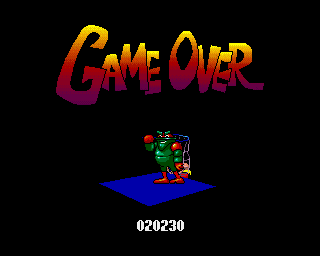 Bubba 'N' Stix (Amiga) screenshot: ... and it will be Game Over as you will be held captive in the Zoo till the end of your days.