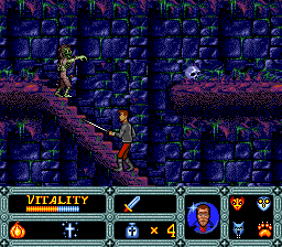 Night Creatures (TurboGrafx-16) screenshot: In the Catacombs