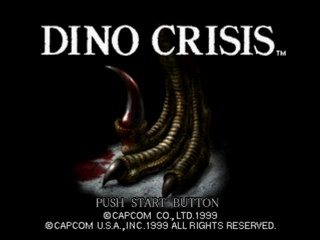 Dino Crisis (PlayStation) screenshot: Start menu