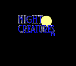 Night Creatures (TurboGrafx-16) screenshot: Title Screen