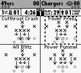 NFL Quarterback Club 96 (Game Boy) screenshot: Play selection