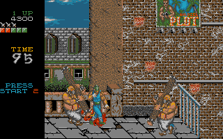 Ninja Gaiden (Atari ST) screenshot: Those logs looks heavy