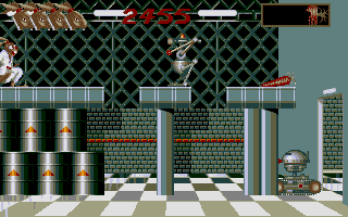 Ninja Rabbits (Atari ST) screenshot: Onto another screen