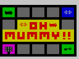 Oh Mummy (ZX Spectrum) screenshot: Title screen