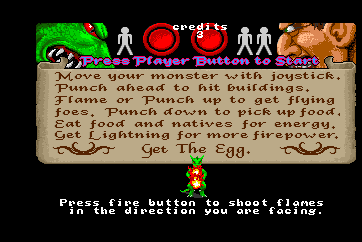 AAARGH! (Arcade) screenshot: Instructions