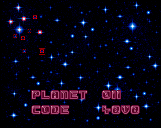 Ooops Up (Amiga) screenshot: After each level, you get a password. That means you can continue from the same level next time you play the game.
