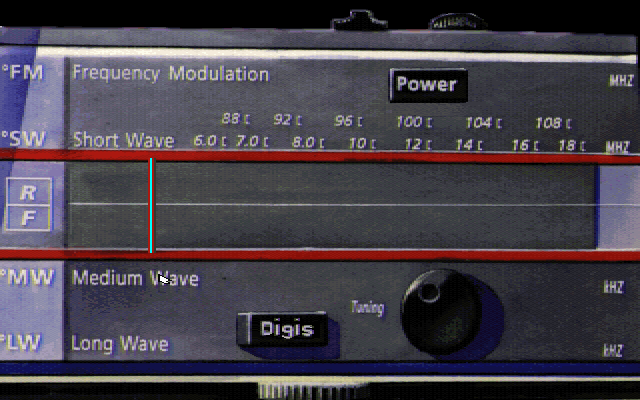 On the Ball (DOS) screenshot: Playing around with the radio.