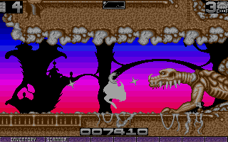 Ork (Atari ST) screenshot: In Soviet Russia the dog shoots YOU!