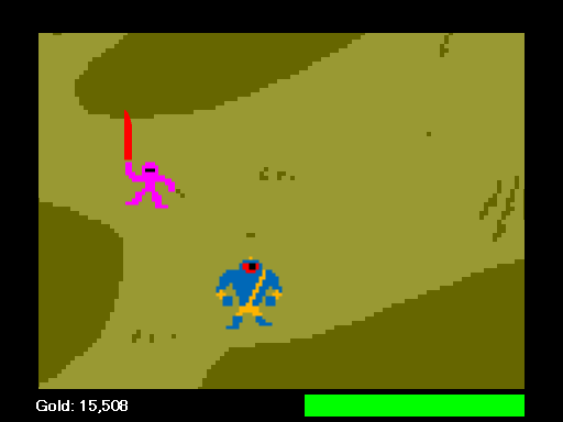 Ginormo Sword (Browser) screenshot: Watch out for the laser in his eye.