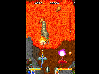 Namco Museum Encore (PlayStation) screenshot: Dragon Saber - Lava monster