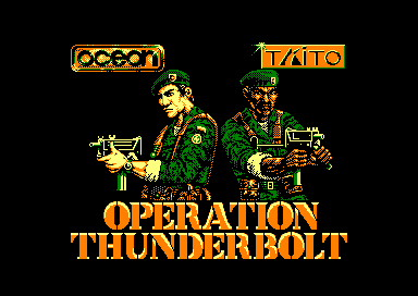 Operation Thunderbolt (Amstrad CPC) screenshot: Title