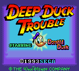Deep Duck Trouble starring Donald Duck (Game Gear) screenshot: Title screen