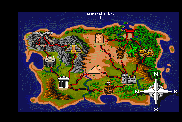 AAARGH! (Arcade) screenshot: Map