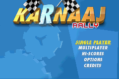 Karnaaj Rally (Game Boy Advance) screenshot: Main menu