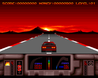 Overlander (Amiga) screenshot: Level 1 starts.