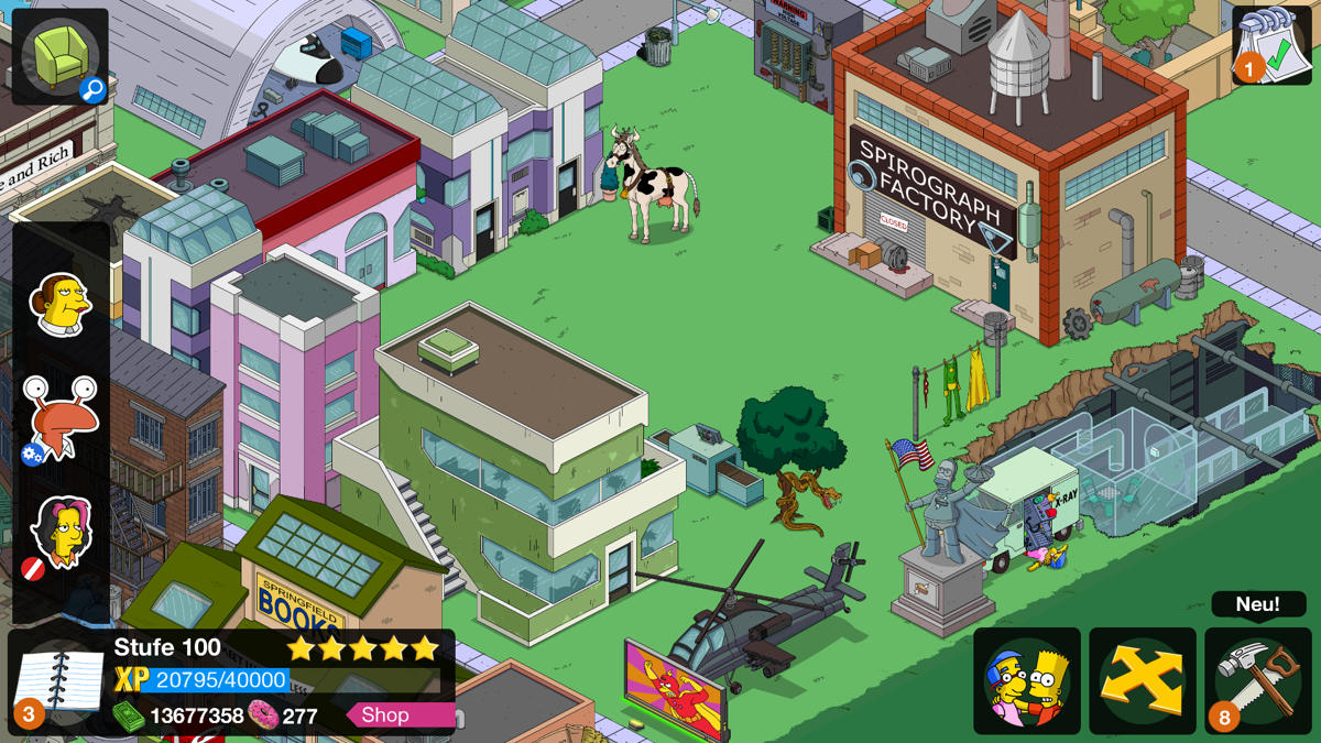 The Simpsons: Tapped Out (Android) screenshot: Heroes & Rogues Quest 2016: Rewards I
