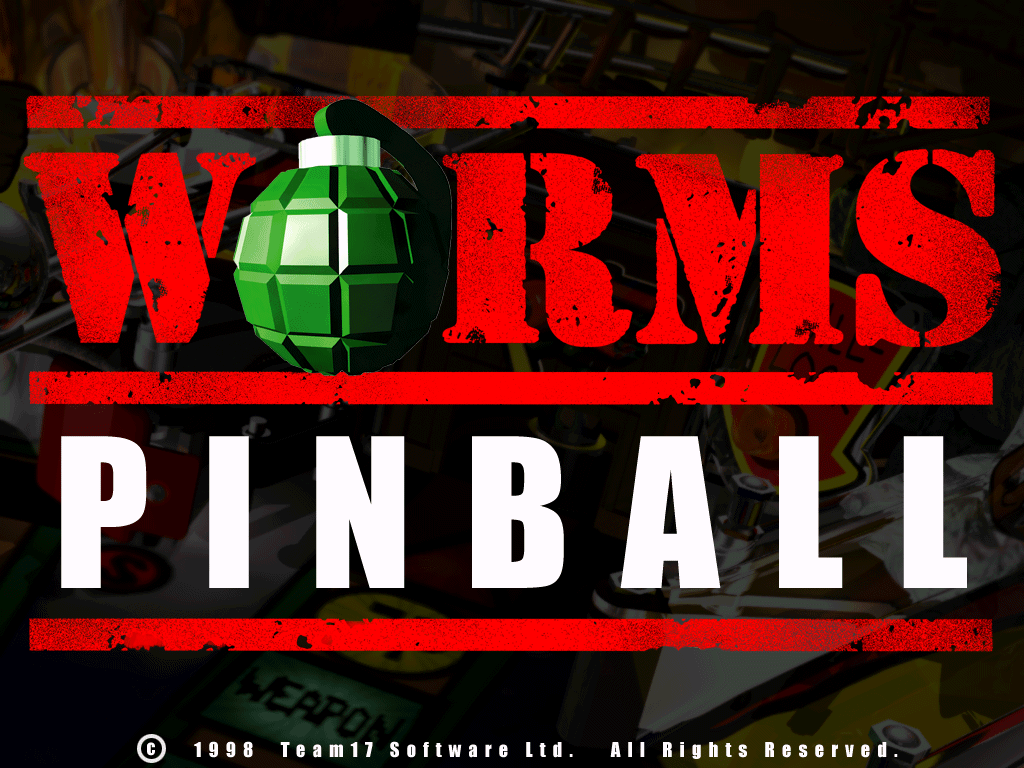 Worms Pinball (Windows) screenshot: Title screen