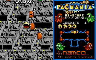 Pac-Mania (Atari ST) screenshot: They got me!
