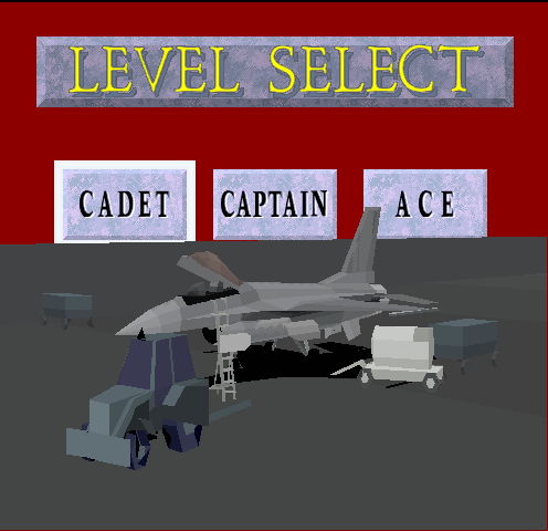 Air Combat (Arcade) screenshot: Level select