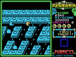 Pac-Mania (MSX) screenshot: (MSX1) At least Pac-man is yellow, even though the ghosts are mono