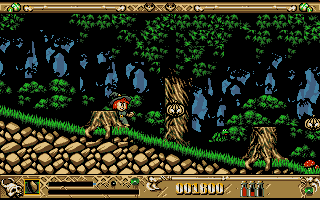 Super Cauldron (Atari ST) screenshot: That looks like two flying pumpkins
