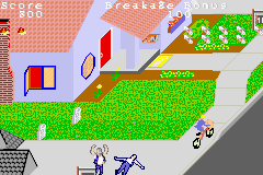 Screenshot of PaperBoy / Rampage (Game Boy Advance, 2005) - MobyGames