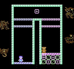 Palamedes II: Star Twinkles (NES) screenshot: Find a match for this block