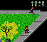 Paperboy 2 (Game Gear) screenshot: Watch out for the jogger