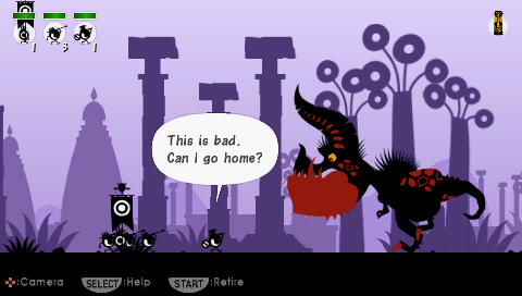 Patapon (PSP) screenshot: Hungry Majidonga