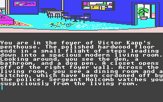 Perry Mason: The Case of the Mandarin Murder (Atari ST) screenshot: The crime scene