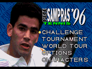 Pete Sampras Tennis 96 (Genesis) screenshot: Title screen