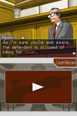 Phoenix Wright: Ace Attorney - Justice for All (Nintendo DS) screenshot: I hate this guy