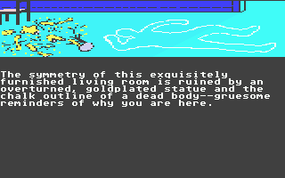 Perry Mason: The Case of the Mandarin Murder (Atari ST) screenshot: The first scene in the demo sequence