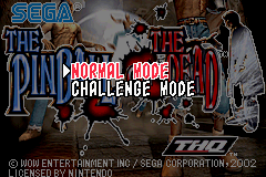 The Pinball of the Dead (Game Boy Advance) screenshot: Choose which mode to play in