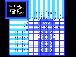 Picture Puzzle (MSX) screenshot: The last stages are 15x15 cells
