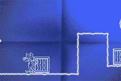 Pinky and The Brain: The Master Plan (Game Boy Advance) screenshot: Pushing a box to reach the higher area