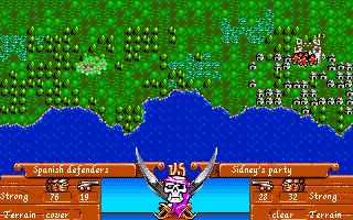 Pirates! Gold (Amiga CD32) screenshot: A land battle