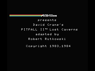 Pitfall II: Lost Caverns (MSX) screenshot: Title screen