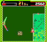 Qix Adventure (Game Boy Color) screenshot: Claiming territory