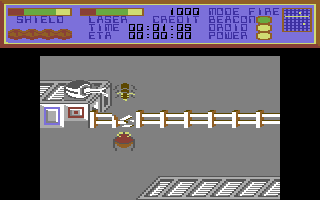 Colony (Commodore 64) screenshot: Oh no! An ant has struck thy fence!