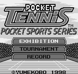 Pocket Tennis (Neo Geo Pocket) screenshot: Main menu.