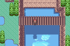 Pokémon Sapphire Version (Game Boy Advance) screenshot: Cool shadow effects ;)