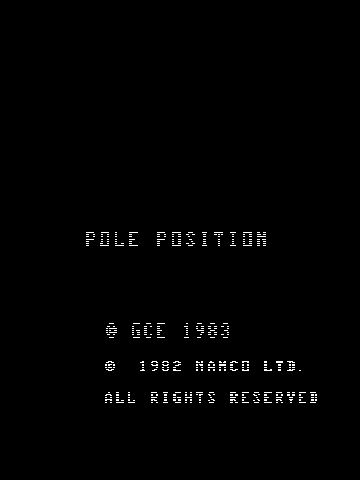 Pole Position (Vectrex) screenshot: Title screen