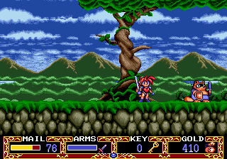 Popful Mail (SEGA CD) screenshot: Start off in the forest with some racoons.