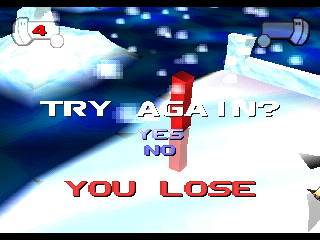 Pong: The Next Level (PlayStation) screenshot: I lost. GUURRAARRGG !