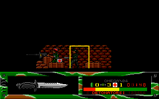 Fire Force (Amiga) screenshot: Inside enemy bunker.