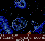 Galaga: Destination Earth (Game Boy Color) screenshot: Level overview.